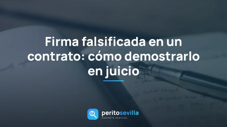 firma falsificada – PeritoSevilla