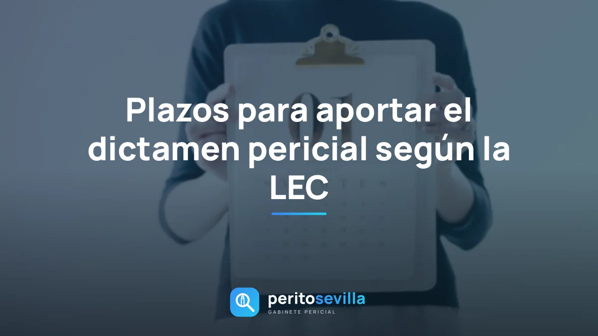 plazos del dictamen pericial – PeritoSevilla